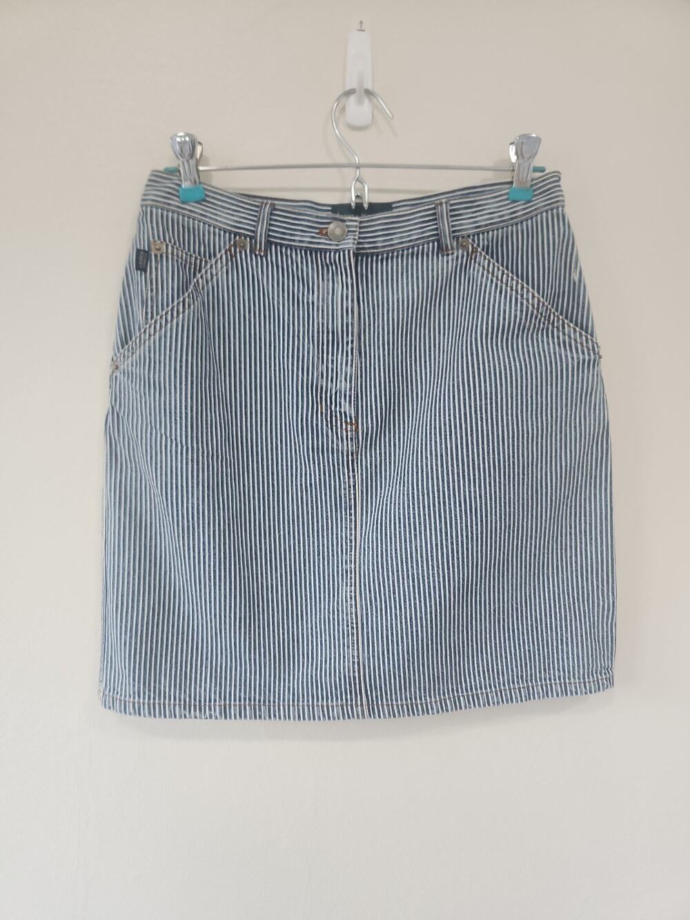 Vintage Ralph Lauren Mini Skirt Womens 6 Blue Denim 100% Cotton Petite Y2K